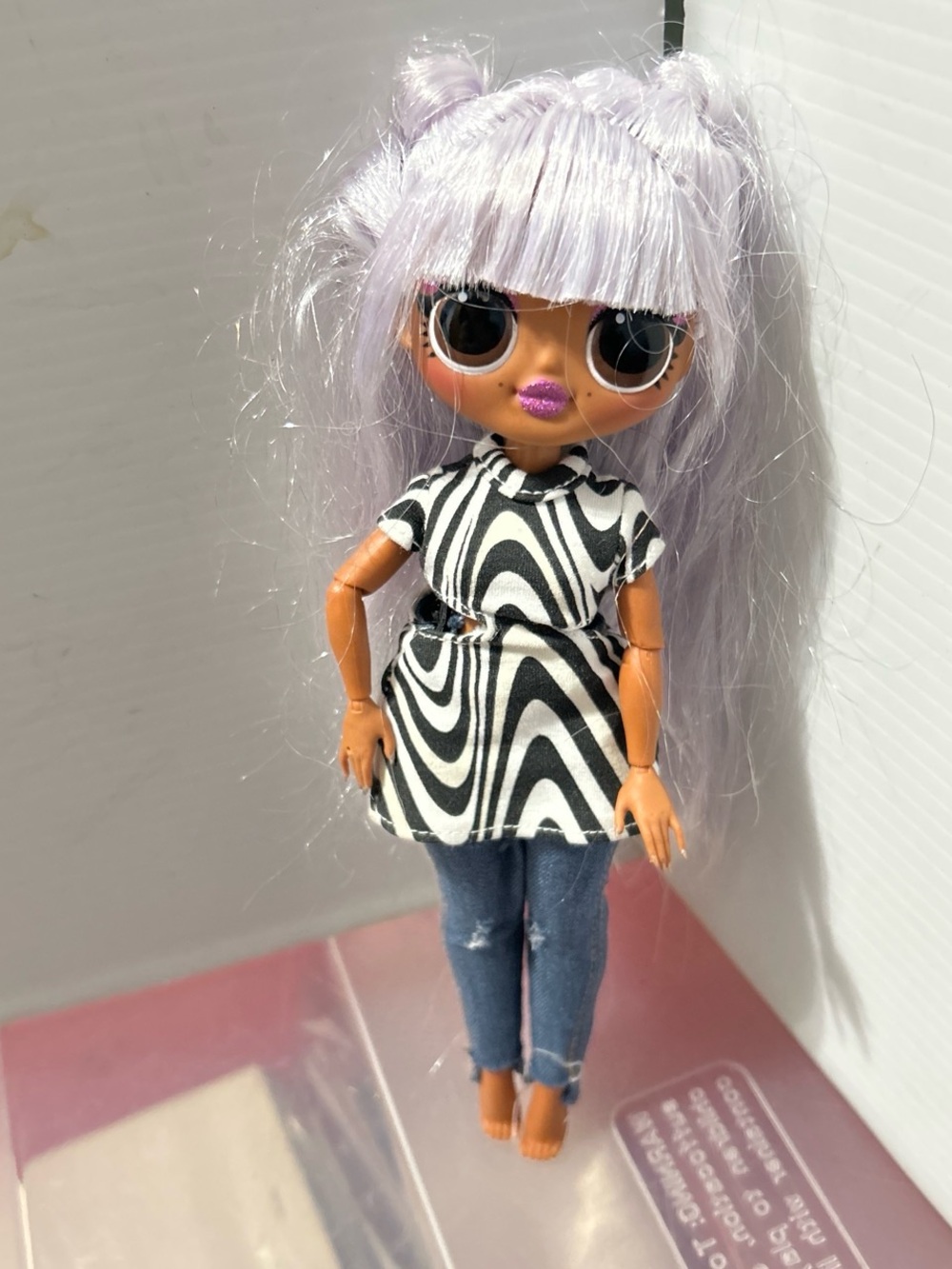 L.O.L. Surprise! Doll with Lilac Hair & Black and White Dress